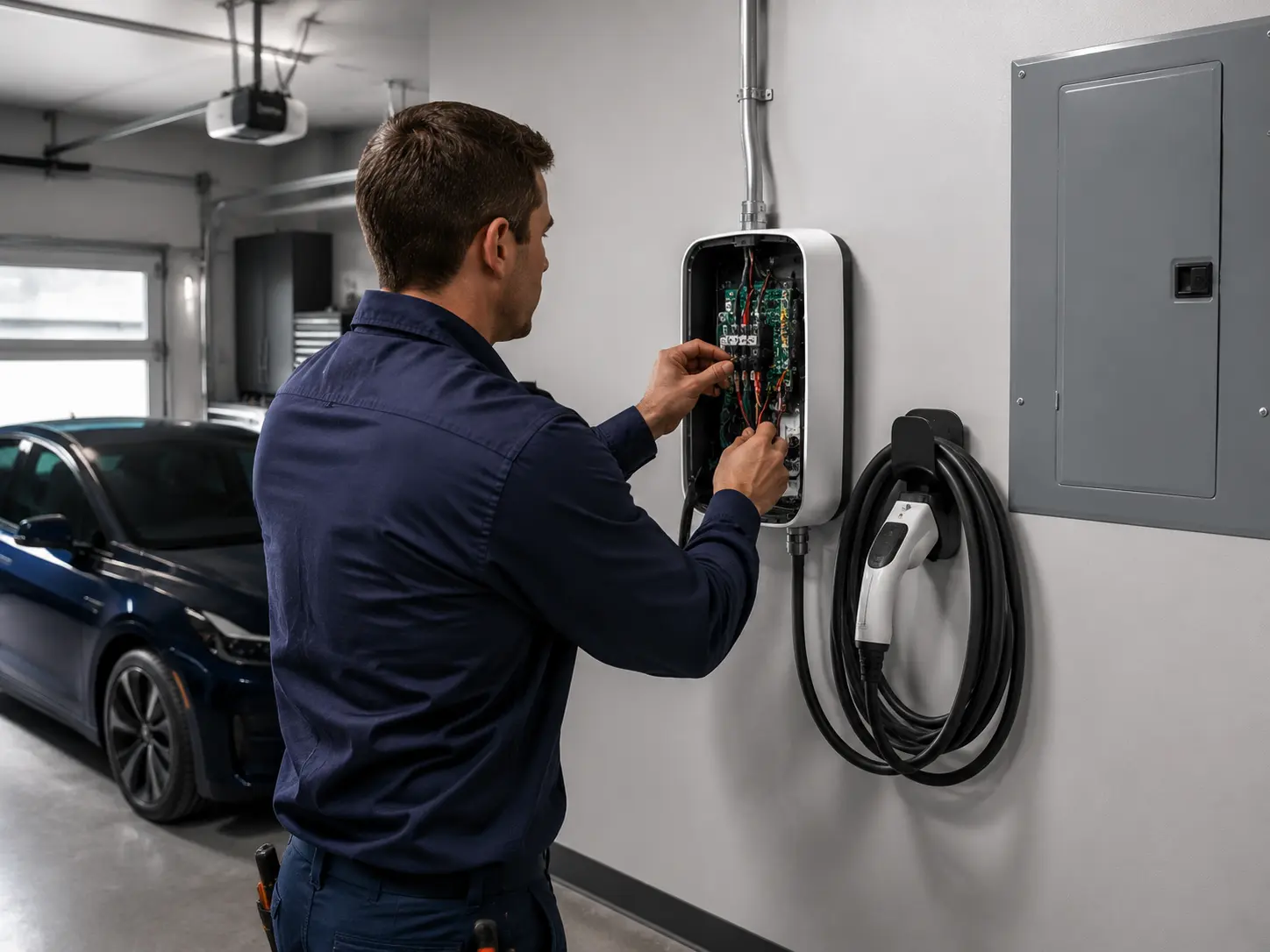 EV charger installation by electricians in Welland Ontario